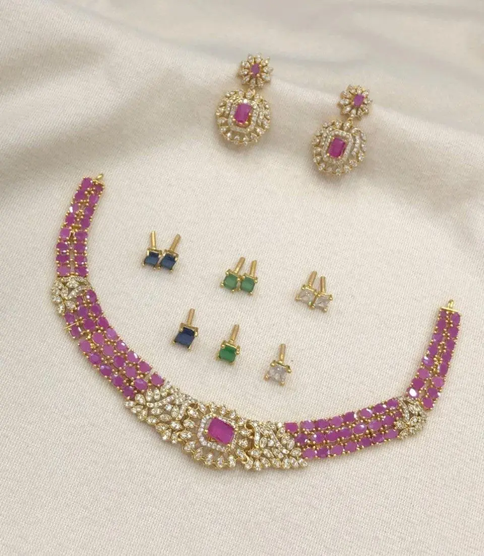 Zivara Pearl Charm Exclusive Changeable Necklace set